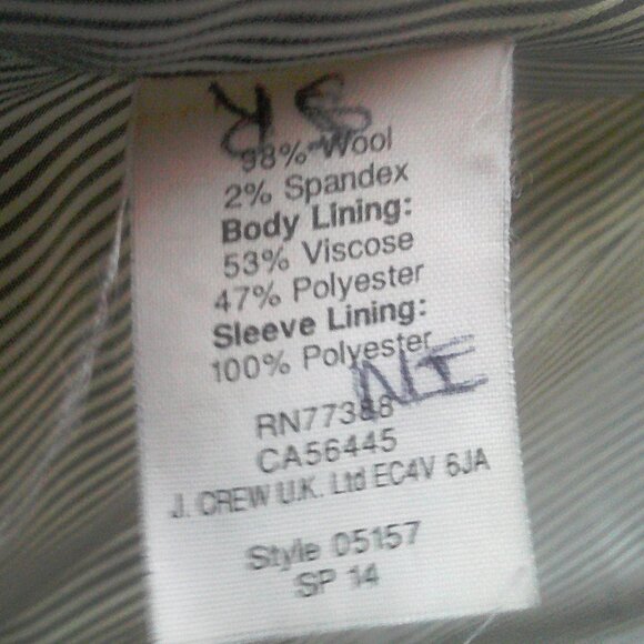 J. Crew Black Wool Blend Schoolboy Jacket Blazer 4 - Picture 11 of 12